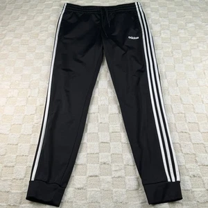 Adidas Men's Black White 3 Stripe Track Pants Joggers Athletic Gym Casual Size M - Picture 1 of 10