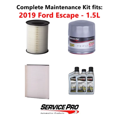 2019 Ford Escape 1.5L Complete Oil, Air & Cabin Filter Kit (5W-20) - Image 1 of 4