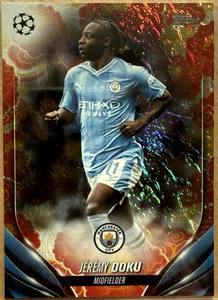 Jeremy Doku Chinese New Year /150 2023-24 Topps Jade UEFA Soccer - Picture 1 of 2