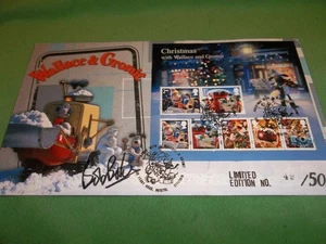 2010 WALLACE & GROMIT CHRISTMAS LIMITED EDITION FDC SIGNED BY BOB BAKER - Picture 1 of 4