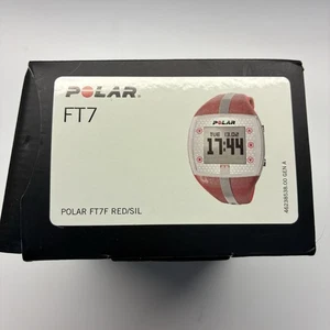 POLAR Fitness Heart Rate Monitor FT7 Watch Womens Red/Silver New In Box - Picture 1 of 14