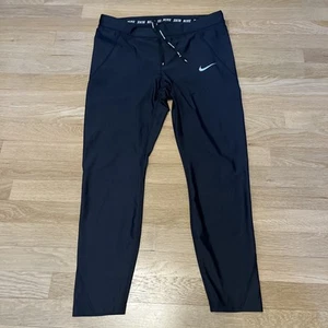 NIKE Women's XL POWER Speed TIGHT FIT Running Yoga 7/8 Leggings-Black 890333 - Picture 1 of 16
