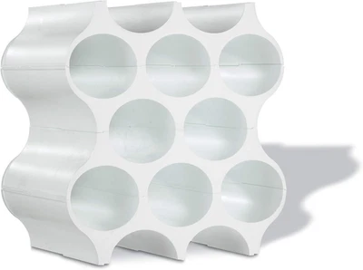 Portabottiglie Modulare Bianco, Vetro - Immagine 1 di 4