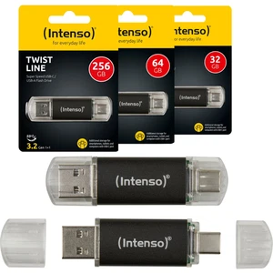 Intenso Twist Line 32 GB, 64 GB, 256 GB USB 3.2 Super Speed USB-C & USB-A - Bild 1 von 6