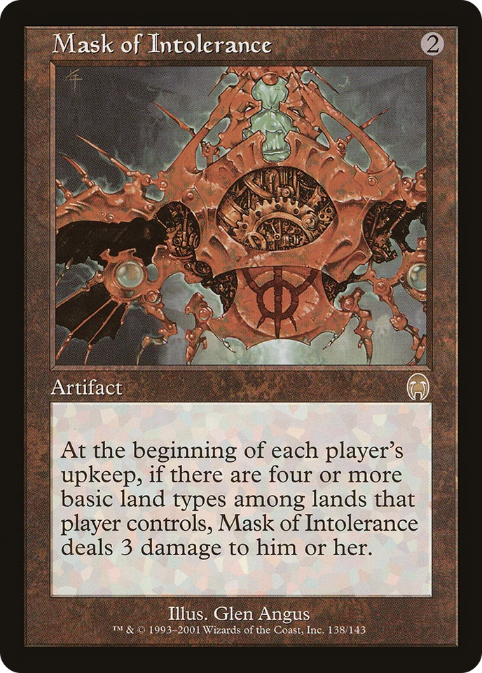 Mask of Intolerance #138 (MP) Apocalypse APC Magic MTG - Image 1 of 1