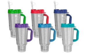 32 oz Insulated Car Mug with Straw – Double Wall Travel Cup – Fits Most Holders - Picture 1 of 22