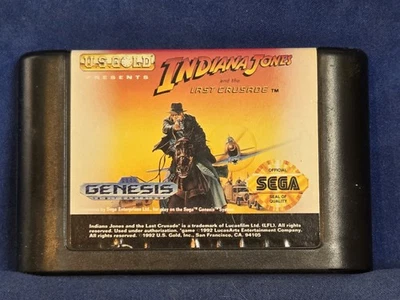 Indiana Jones and the Last Crusade (Sega Genesis, 1992) Video Game Authentic  - Image 1 of 4