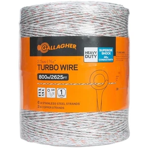 Electric Fence Turbo Wire | 9 Mixed Metal Strands for 40x More Conductivity a... - Picture 1 of 7