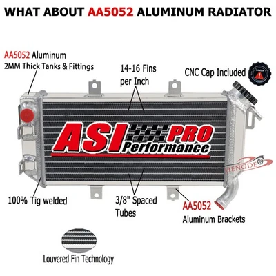 2 Row Aluminum Radiator For 2006-2008 2007 Kawasaki ER6N ER-6F Ninja 650R MT Foto 1 de 4