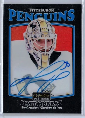 2016-17 O-Pee-Chee OPC Platinum MATT MURRAY Black Rainbow Auto Penguins - Image 1 of 2