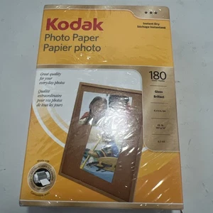 Kodak Photo Paper 180 sheets 4" x 6" Instant Dry Gloss Brillant New/Sealed - Picture 1 of 2