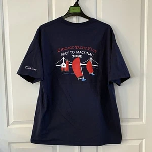 Camisa Chicago Yacht Club Para Hombres XL Azul Carrera a Mackinac 2005 Carreras de Yates Aire Libre - Imagen 1 de 7