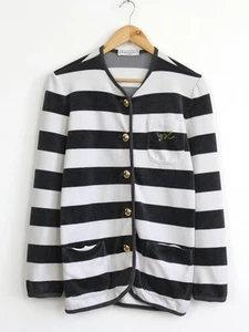 Yves Saint Laurent YSL Vintage 90s Striped Cardigan, Size S M - Bild 1 von 9