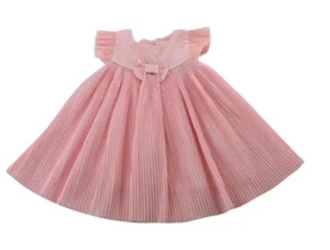 Ted Baker Baby Girls Bow Detail Pleated Pink Dress 0-3m - Picture 1 of 9