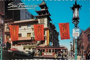 VTG Grant Avenue at California Street Chinatown San Francisco UNU UNP Postcar - Picture 1 of 2