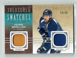 14-15 UD Artifacts Treasured Swatches  Patrik Berglund  /36  Jersey--Patch