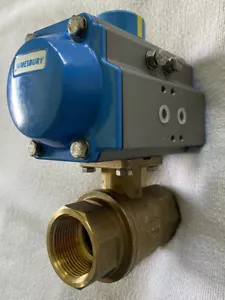 NEU 1,25" Zoll pneumatisches luftbetätigtes Messingkugelhahn doppeltwirkender Luftrücklauf - Bild 1 von 6