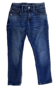 Gap Kids 1969 Boys Distressed Blue Jeans Slim Fit Adjustable Waist Size 6 Reg - Picture 1 of 5