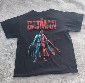 The Batman Movie Logo T-Shirt Youth XL 14/16 Schwarz Kurzarm Tee DC Comics - Bild 1 von 2