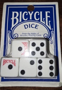 BICYCLE DICE (5) BRAND NEW IN UNOPENED PACK 5 Count - Picture 1 of 2