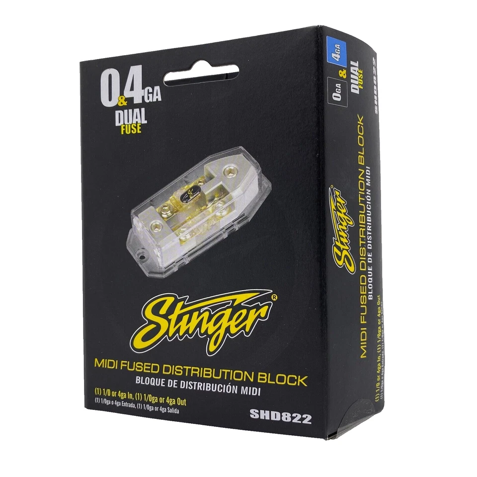 Stinger SHD822 MIDI Distribution Block Double Fused Multi Gauge 1-Input/1-Output - Image 1 of 4