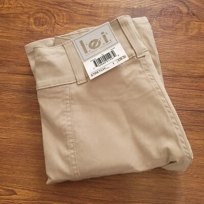 Pantalones acampanados elásticos tiro bajo LEI tostados para niños 1 Foto 1 de 4