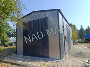 Blechgarage 5x8x4,5m verzinkte Konstruktion Fertiggarage Autowerkstatt &Aufbau - Bild 1 von 12
