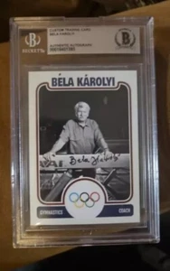 Bela Karolyi Custom Signed Card - Olympic Gymnastics Coach - Beckett - Picture 1 of 4