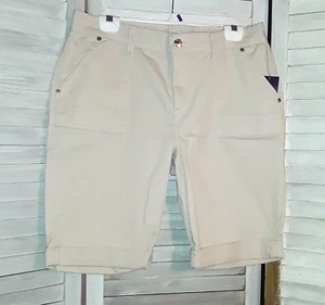 Gloria Vanderbilt Shorts Size 10 All Around Slimming Effect Cuffed Bermuda - Picture 1 of 12