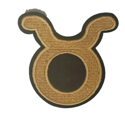 TAURUS - GOLD/BLACK - Astrology Zodiac Sign Horoscope Iron-On Embroidered Patch - Image 1 of 4
