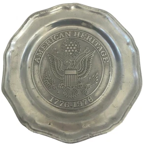 Collectible American Heritage 1776 to 1976 Limited Edition Pewter Plate Cantrell - Picture 1 of 5