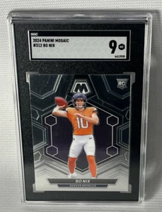 2024 Panini Mosaic #312 Bo Nix RC Denver Broncos SGC 9 MINT . PSA - Picture 1 of 2