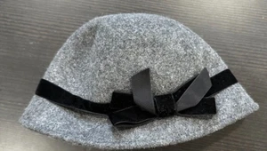 H&M Girl's Wool Beret Hat French Vintage Gray Size 2-4 Y - Picture 1 of 4