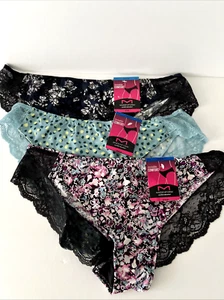 NEW Maidenform 3 Pairs Tang Invisible Comfort Devotion XL/8 Multi-Color 40159 - Picture 1 of 3
