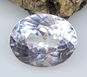 Zafiro blanco natural 13 quilates certificado piedra preciosa suelta corte ovalado piedra preciosa W535 - Imagen 1 de 11