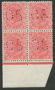 VICTORIA: 1d Perf. 12 x 12½ (BW.V45ba) QV 'Postage' issue - Picture 1 of 1