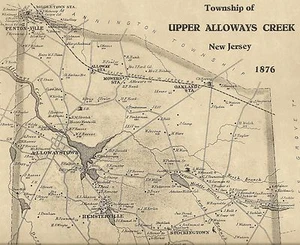 Alloway Paradise Lakes Cohansey NJ 1876 Maps with Homeowners Names Shown - Picture 1 of 3