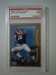1998 Topps Chrome Peyton Manning RC #165 PSA 9 MINT HOF Colts Broncos