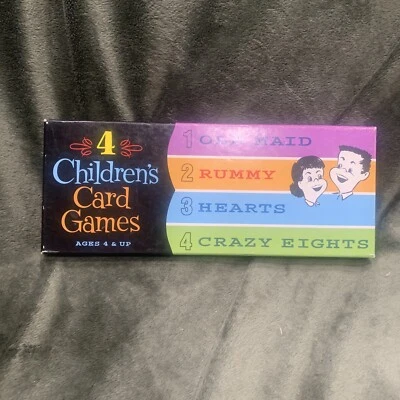 Think Fun 4 Children's Card Games Old Maid Animal Rummy Hearts Red Description - Image 1 of 4