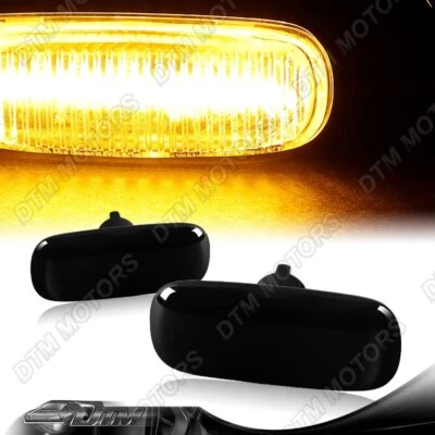 For Audi A3 A4 A6 A8 TT Smoked Lens Amber LED Turn Signal Side Marker Light Lamp - Image 1 of 4