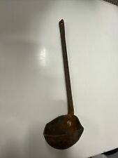 Vintage Double Spout Pour Smelting Ladle Cast Iron 3-1/2” Wide Bowl 13" Long