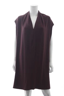 Lanvin Draped Crepe Shift Dress / Purple - Image 1 of 4