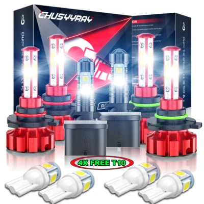 Combo 6x 6000K faros LED y 880 bombillas antiniebla para GMC Yukon SLT 2000-2005 2006 Foto 1 de 4