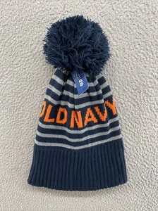 Old Navy Unisex Adult Knit Pom Pom Snow Ski Winter Christmas Beanie Hat NEW - Picture 1 of 5