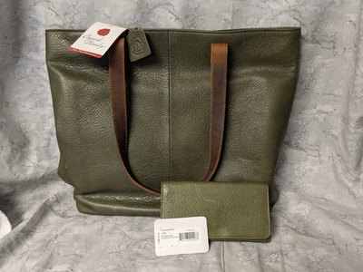 OSGOODE MARLEY Tote " AURORA & MATCHING CLUTCH " Olive NWT - Image 1 of 4