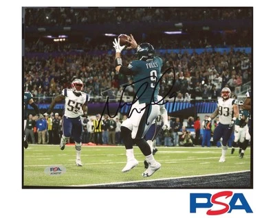 Foto 8x10 especial firmada por Nick Foles del Super Bowl LII Philly PSA AUTO Eagles Champ Foto 1 de 3