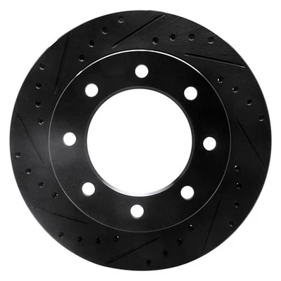 For Dodge D350 81-93 DFC Premium Drilled & Slotted Front Driver Side Brake Rotor Foto 1 de 4
