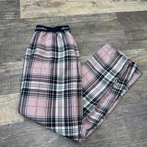 Abercrombie Kids Pajama Pants Pink Plaid Size 13/14 - Picture 1 of 6