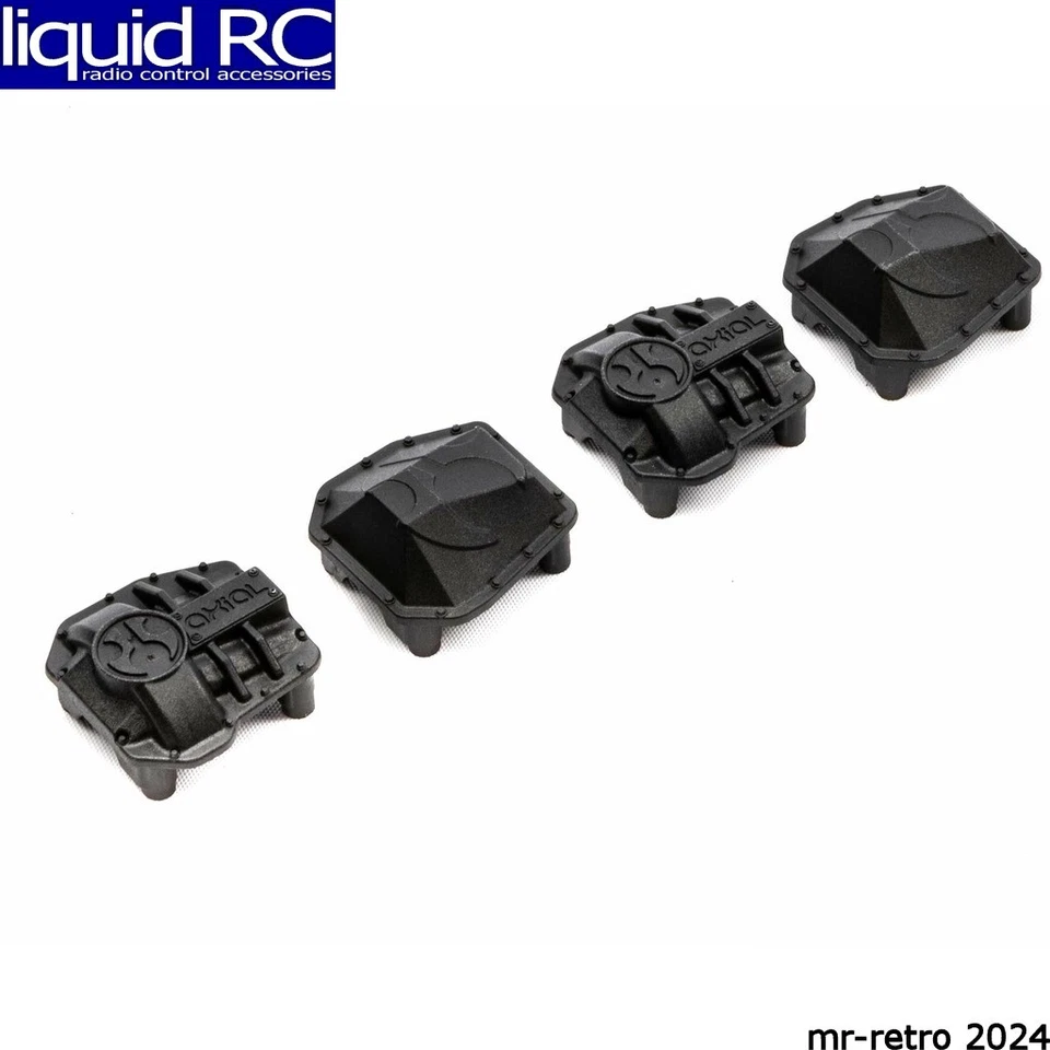 Axial Racing 232044 AR45P AR45 Differential Covers Black: SCX10 III - Image 1 of 1
