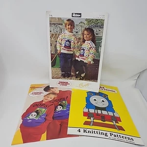 Thomas the Tank Engine Zug Strickmuster 3 Stück Robin Instarsia Pullover - Bild 1 von 5